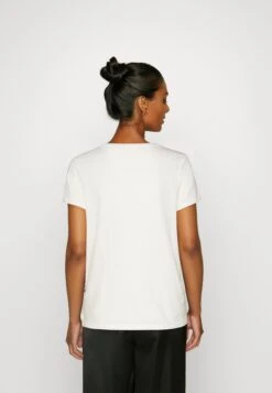 TOM TAILOR Denim Relaxed - T-Shirt Print - White/Mauve -Tom Tailor 714668cfd155462aa38956b2fea1f6b9