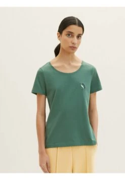 Tom Tailor Mit Stickerei - T-Shirt Print - Pineneedle Green