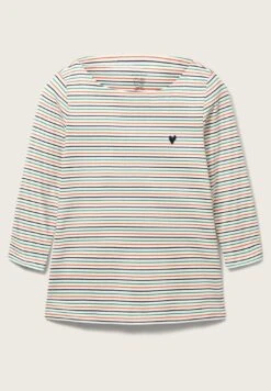 Tom Tailor Gestreiftes Mit 3/4 Arm - Longsleeve - Offwhite Multicolor Stripe -Tom Tailor 71cedb6aa138492cb98c60a8f05fbce0