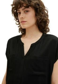 Tom Tailor Mit Aufgesetzten Taschen - T-Shirt Basic - Deep Black -Tom Tailor 737af8f9a5e442208646e28a5f834b2a