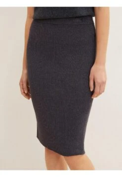 Tom Tailor Mit Rippstruktur  - Kokerrok - Evident Anthracite Melange -Tom Tailor 74f8abadbb784276b3b29f880f86c87b
