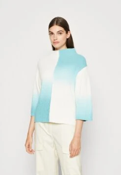 Tom Tailor Spray Effect - Trui - Teal/Offwhite