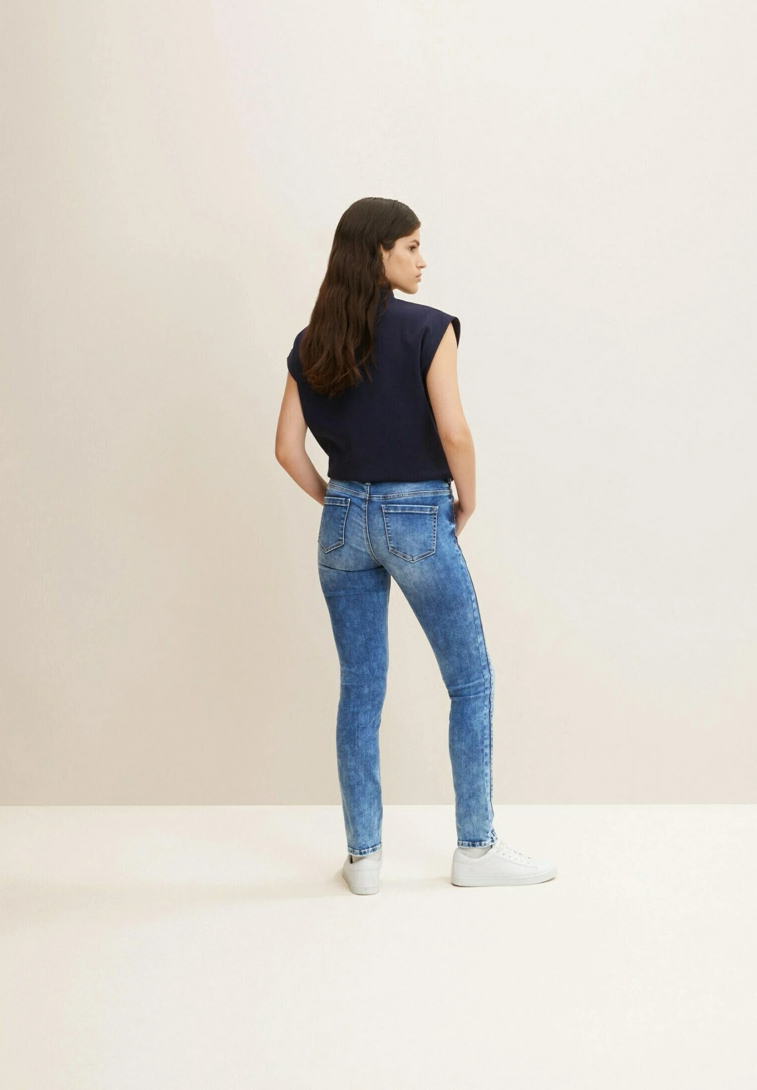 Tom Tailor Slim Fit Jeans - Destroyed Mid Stone Blue Denim 3 Tom Tailor Slim Fit Jeans - Destroyed Mid Stone Blue Denim - Afbeelding 3