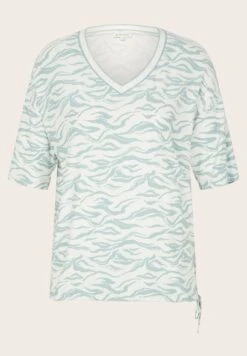 Tom Tailor Gemustertes - T-Shirt Print - Blue Small Wavy Design -Tom Tailor 7a53e1e479964070a809326946fe18f0