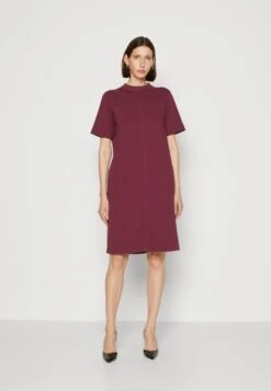 Tom Tailor Dress With High Collar - Jerseyjurk - Deep Burgundy Red