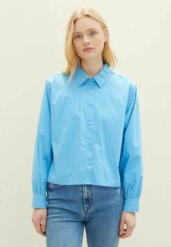 TOM TAILOR Denim Mit Ballonärmeln - Overhemdblouse - Rainy Sky Blue