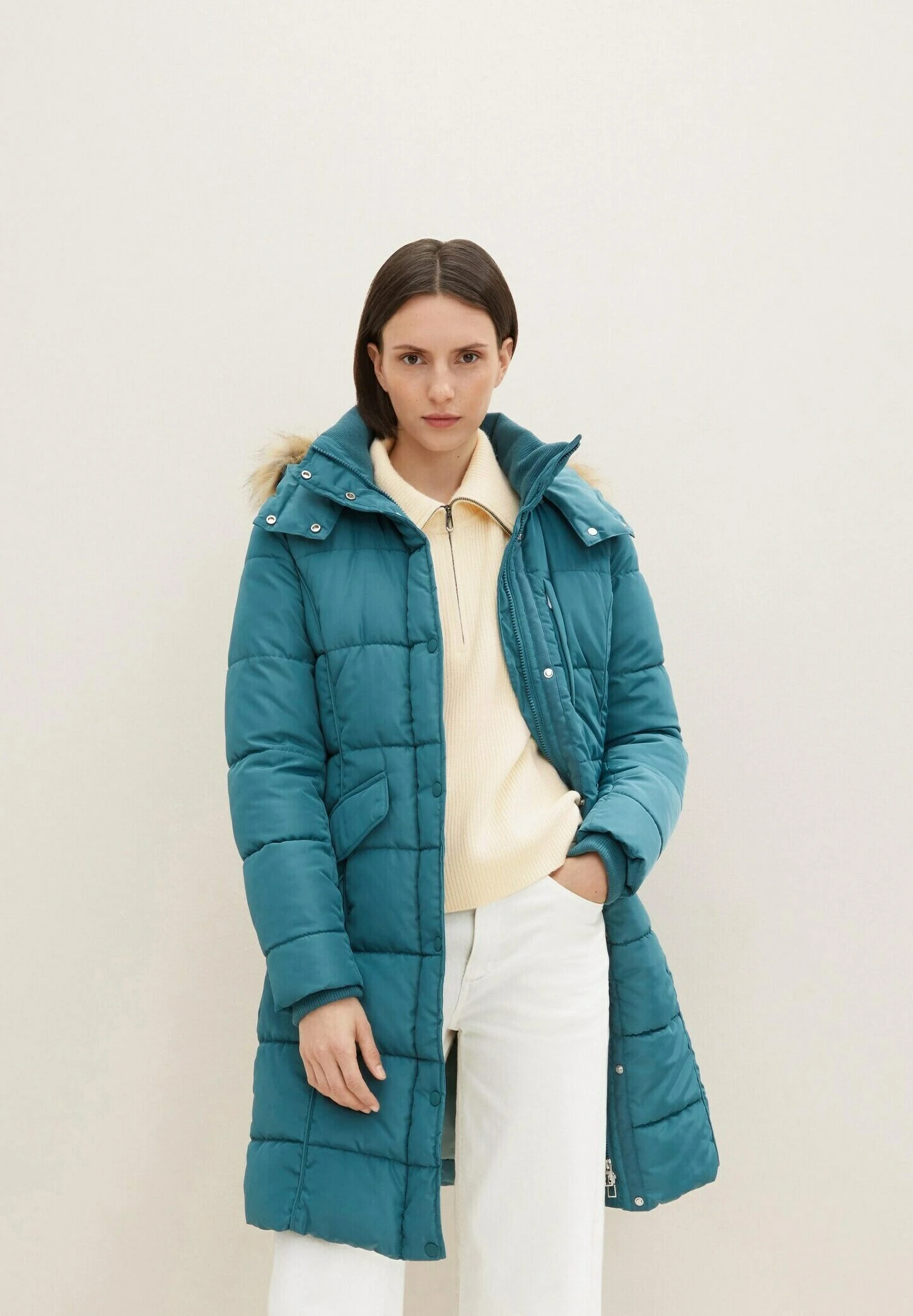 Tom Tailor Mit Abnehmbarer Kapuze - Winterjas - Pastel Teal 5 Tom Tailor Mit Abnehmbarer Kapuze - Winterjas - Pastel Teal - Afbeelding 5