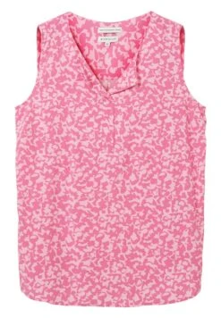 Tom Tailor Gemustertes- Blouse - Pink Geo Design