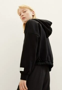 TOM TAILOR Denim Sweater Met Rits - Deep Black -Tom Tailor 7e373055a5174decbee6dc6d96ff334e