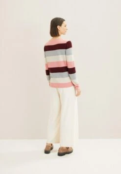 Tom Tailor Mit Rundhalsausschnitt  - Trui - Rose Knit Stripe -Tom Tailor 7ee1c66835674ee38b972096b84b0aa3