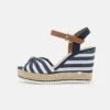 Tom Tailor Sandalen Met Hoge Hak - White/Navy