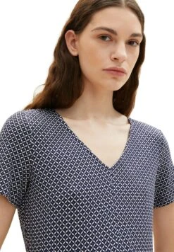 Tom Tailor Jerseyjurk - Navy Geometrical Design -Tom Tailor 81e7af5a2d5541a082b54a44eb28c8fa