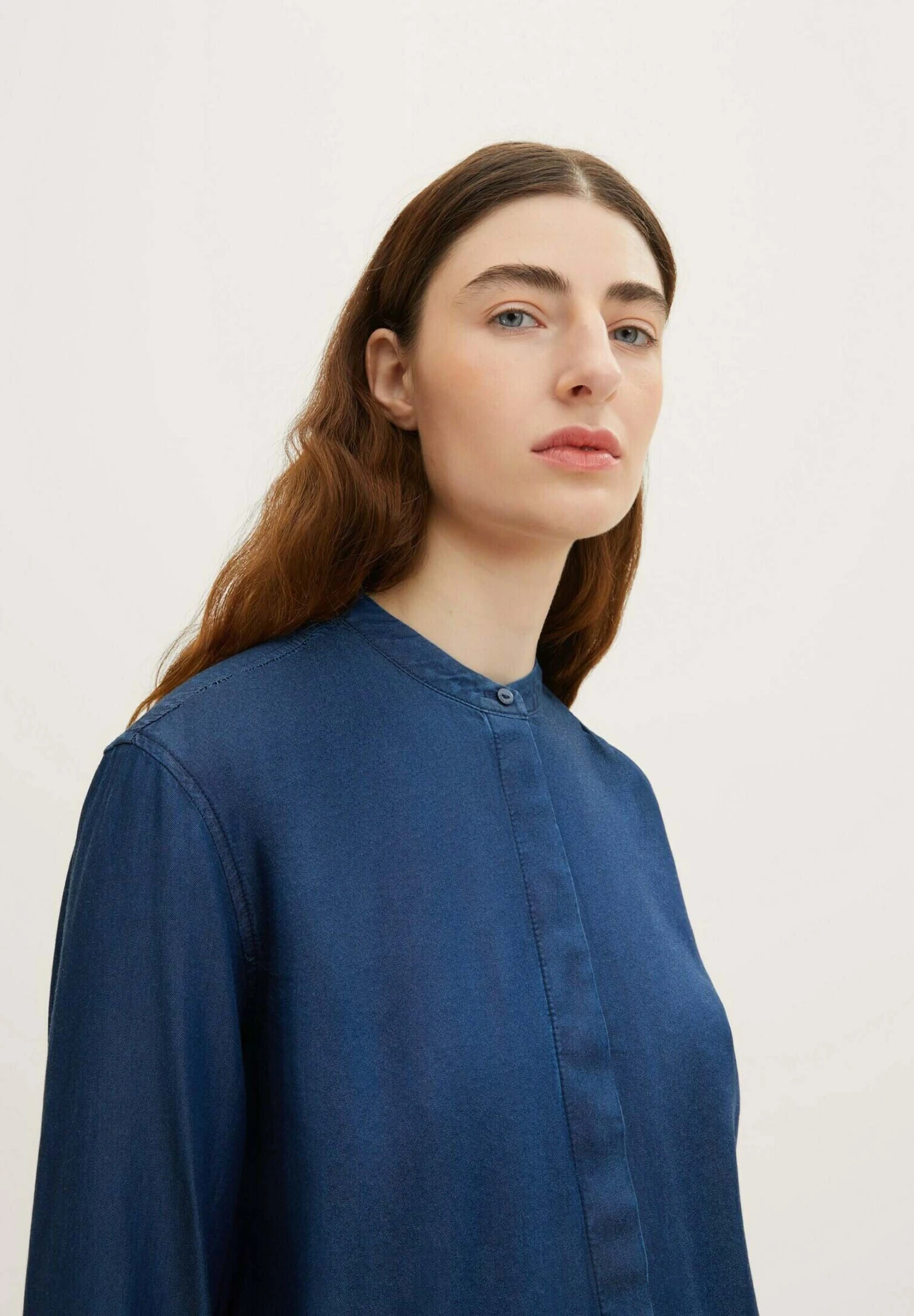 Tom Tailor Overhemdblouse - Clean Mid Stone Blue Denim 4 Tom Tailor Overhemdblouse - Clean Mid Stone Blue Denim - Afbeelding 4