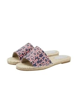 TOM TAILOR Denim Licence Slip On-Mit Logo Print - Muiltjes - Navy White Red