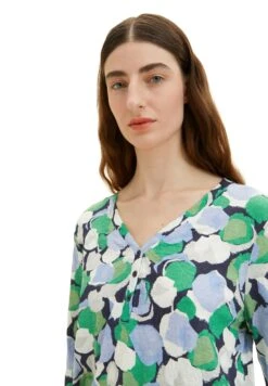 Tom Tailor Gemustertes- Blouse - Green Flower Design -Tom Tailor 86ce05b0ebfb4a81b96ebff48a63cb97