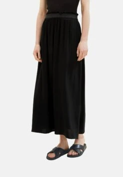 TOM TAILOR Denim Mit Seitenschlitz - Maxirok - Deep Black