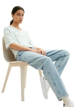 Tom Tailor Gemustertes - T-Shirt Print - Blue Small Wavy Design -Tom Tailor 881e779b700b4072b06d960b22403037