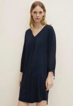 Tom Tailor Mit Lenzing(Tm) Ecovero(Tm) - Jurk - Dark Blue