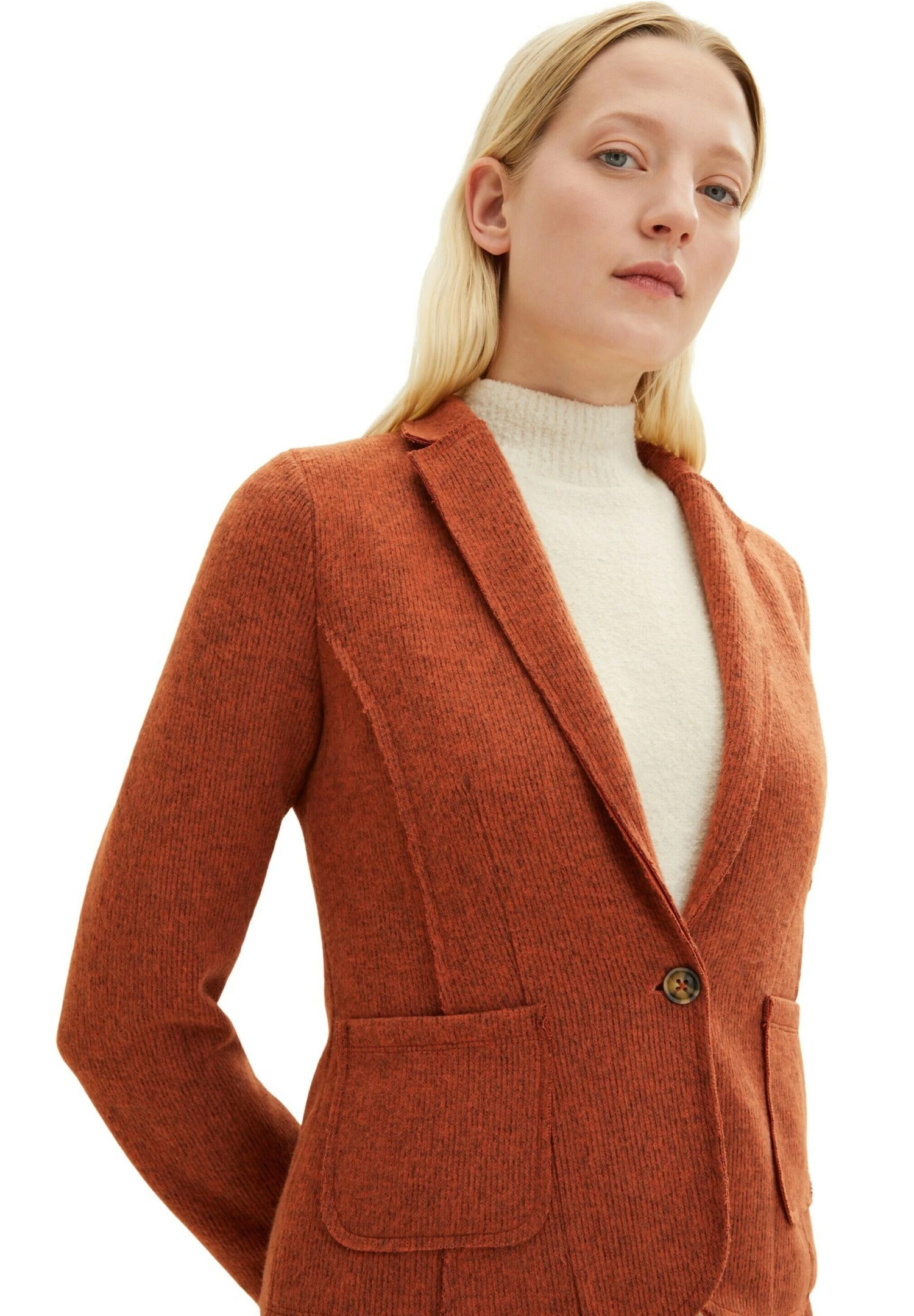 Tom Tailor Vest - Canyon Sunset Red Melange 4 Tom Tailor Vest - Canyon Sunset Red Melange - Afbeelding 4