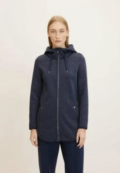 Tom Tailor Sweater Met Rits - Navy Twill Structure