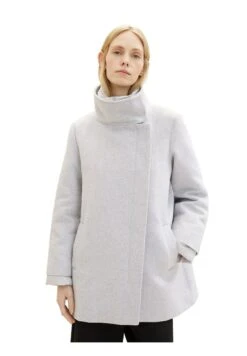 Tom Tailor Mit Stehkragen - Mantel - Soft Light Grey Melange -Tom Tailor 8b0eab8105344ffbbc783456f8ed82db