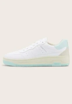 TOM TAILOR Denim Licence Mit Verschiedenfarbigen Details - Sneakers Laag - White/Mint