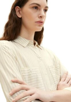 Tom Tailor Overhemdblouse - Beige White Stripe Woven 10 Tom Tailor Overhemdblouse - Beige White Stripe Woven -Tom Tailor 8d94fa82adde4afdbf54f8798bc1eb1b