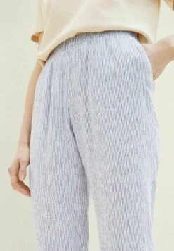 TOM TAILOR Denim Tapered Fit- Broek - White Blue Vertical Stripe -Tom Tailor 8f23a60041e84442be9c07e5a58d445d