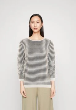 TOM TAILOR Denim Striped Jacquard - Sweater - Blue/White