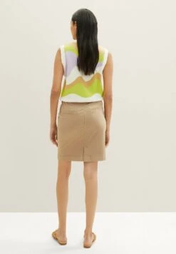 Tom Tailor Mit Taschen - Jeansrok - Splashed Clay Beige -Tom Tailor 91b2753bcf4742d5b99f58d48cbe3aa0