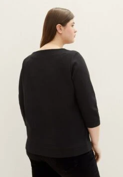 Tom Tailor Plus Strukturiertes- Sweater - Deep Black -Tom Tailor 91d1c630cb004c91a5b8b765c52a08c5