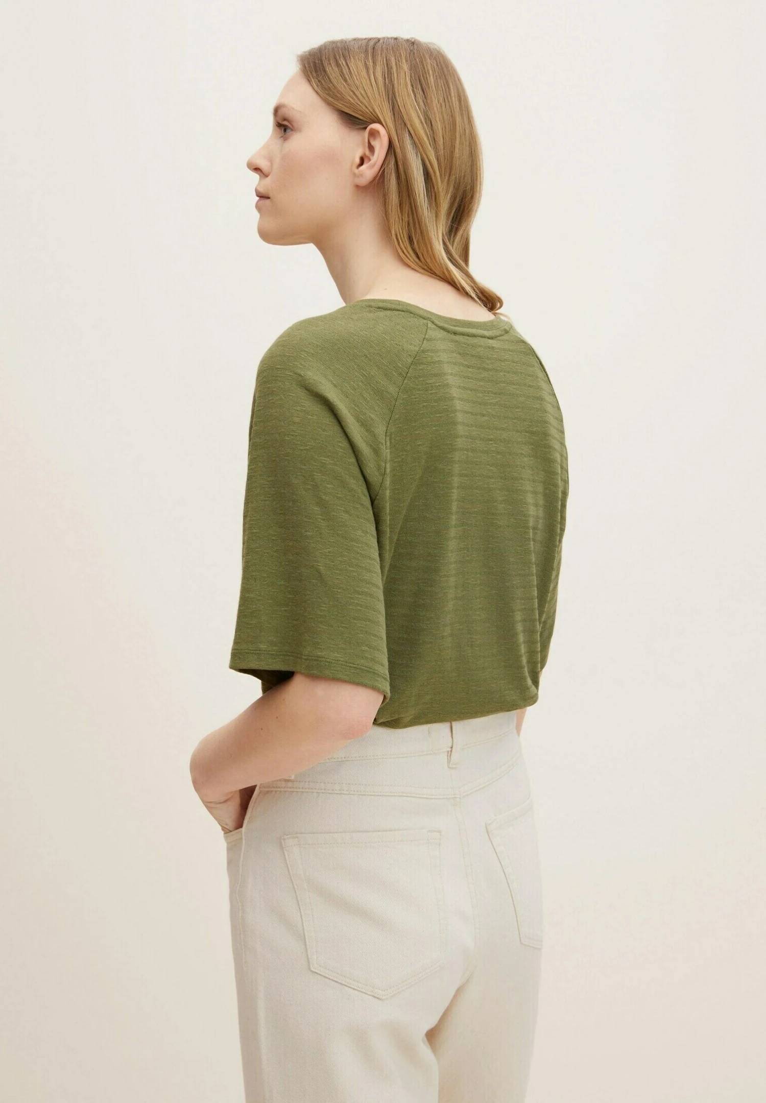 TOM TAILOR Denim T-Shirt Basic - Olive 2 TOM TAILOR Denim T-Shirt Basic - Olive - Afbeelding 2