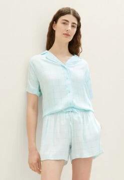 Tom Tailor Bodywear Mit Karomuster Set - Pyjama - Grün-Hell-Karo