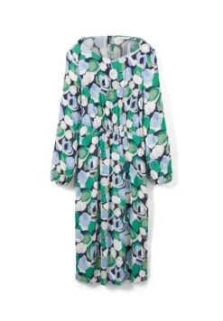 Tom Tailor With Smocking Detail - Jurk - Green Flower Design -Tom Tailor 9544f5e9be0d4573ae53bba4ee175432