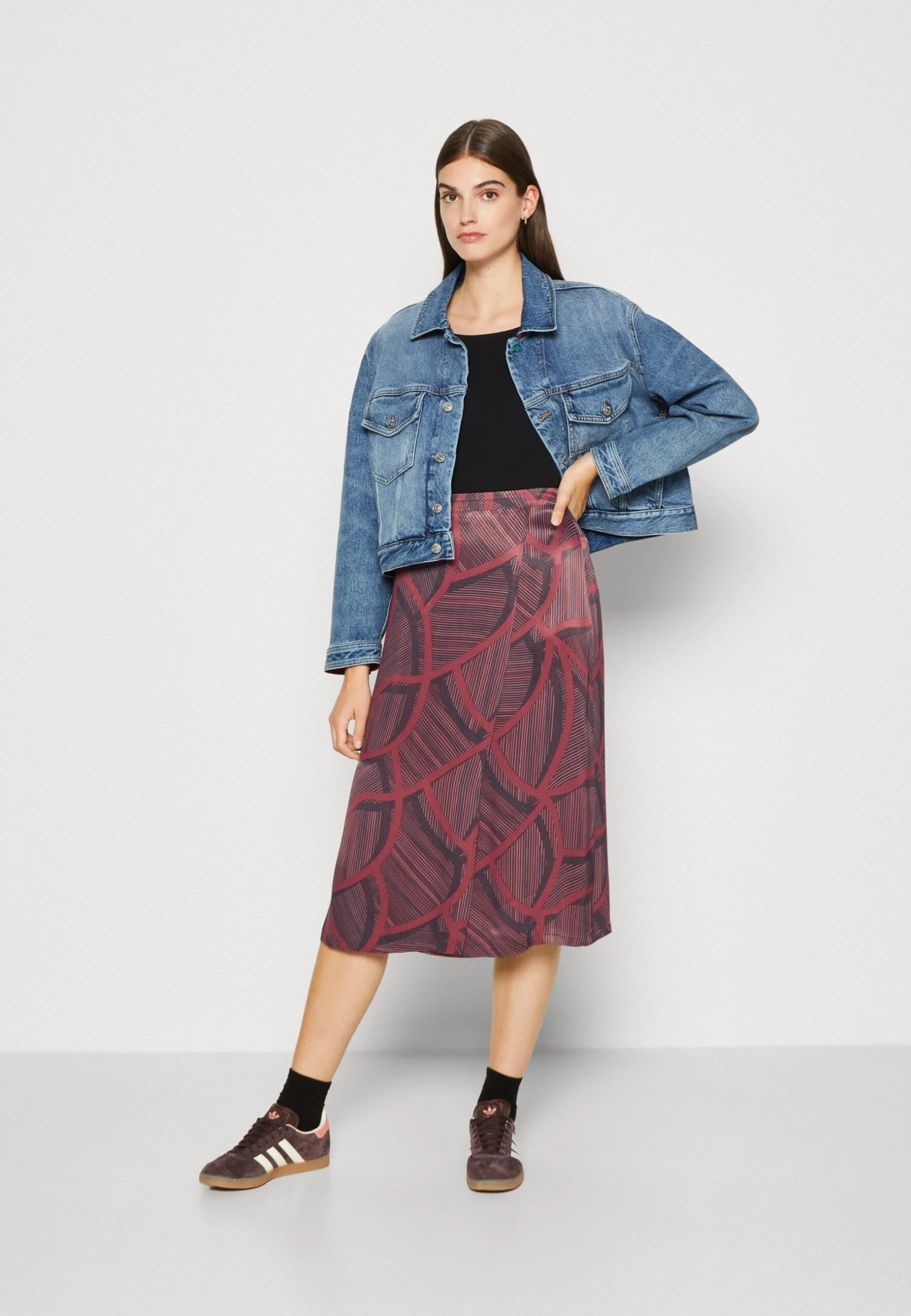 Tom Tailor Skirt Wrap Printed - Wikkelrok - Navy 2 Tom Tailor Skirt Wrap Printed - Wikkelrok - Navy - Afbeelding 2