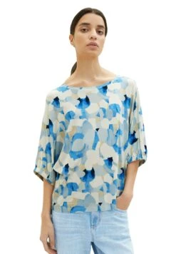 Tom Tailor Mit Fledermausärmeln - T-Shirt Print - Blue Shapes Design -Tom Tailor 99a8b51d82fc4a7ab9a1eb70cec62b69