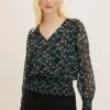 TOM TAILOR Denim Gemusterte Mit V-Ausschnitt - Blouse - Sparkling Dots Print
