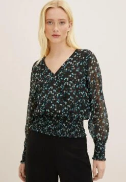 TOM TAILOR Denim Gemusterte Mit V-Ausschnitt - Blouse - Sparkling Dots Print