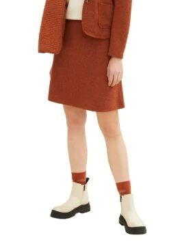 Tom Tailor Mit Struktur - A-Lijn Rok - Canyon Sunset Red Melange 19 Tom Tailor Mit Struktur - A-Lijn Rok - Canyon Sunset Red Melange -Tom Tailor 9d8c39732c4e4d019cd246e7cdc85062