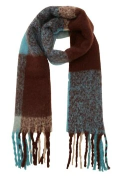 TOM TAILOR Denim WeicherMit Groben- Sjaal - Aqua Brown Check -Tom Tailor 9e27bb00a94944e9853c00444feb466f