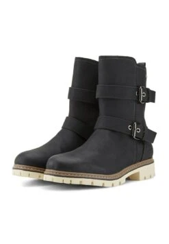 Tom Tailor Licence Mit Block Absatz - Cowboy-/Bikerlaarsjes - Black