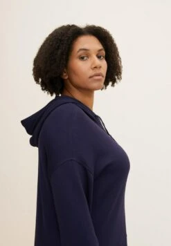 Tom Tailor Mit Kapuze - Jerseyjurk - Navy Midnight Blue -Tom Tailor a2ac33402f5d403e9e6dba1470eb0018