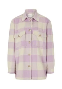 TOM TAILOR Denim Halflange Jas - Beige Rose Check -Tom Tailor a33eec83772e432e95536df3e983b05b