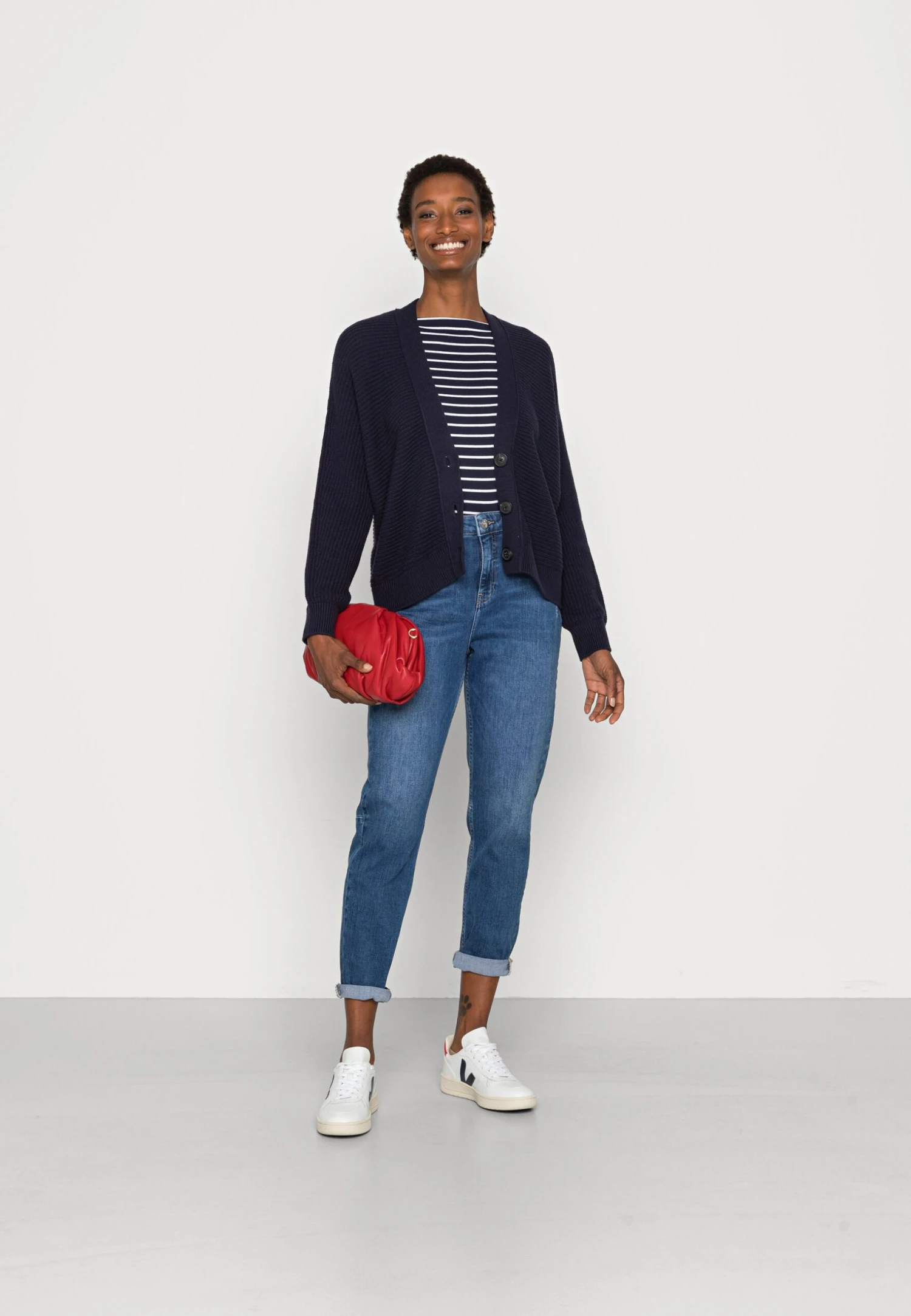 Tom Tailor Cardigan Batwing - Vest - Navy Midnight Blue 2 Tom Tailor Cardigan Batwing - Vest - Navy Midnight Blue - Afbeelding 2