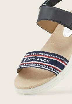 Tom Tailor Licence Mit Logo-Print - Sandalen Met Sleehak - Navy -Tom Tailor a720f8e6f49b4bcd936a8cb1ca6513f1