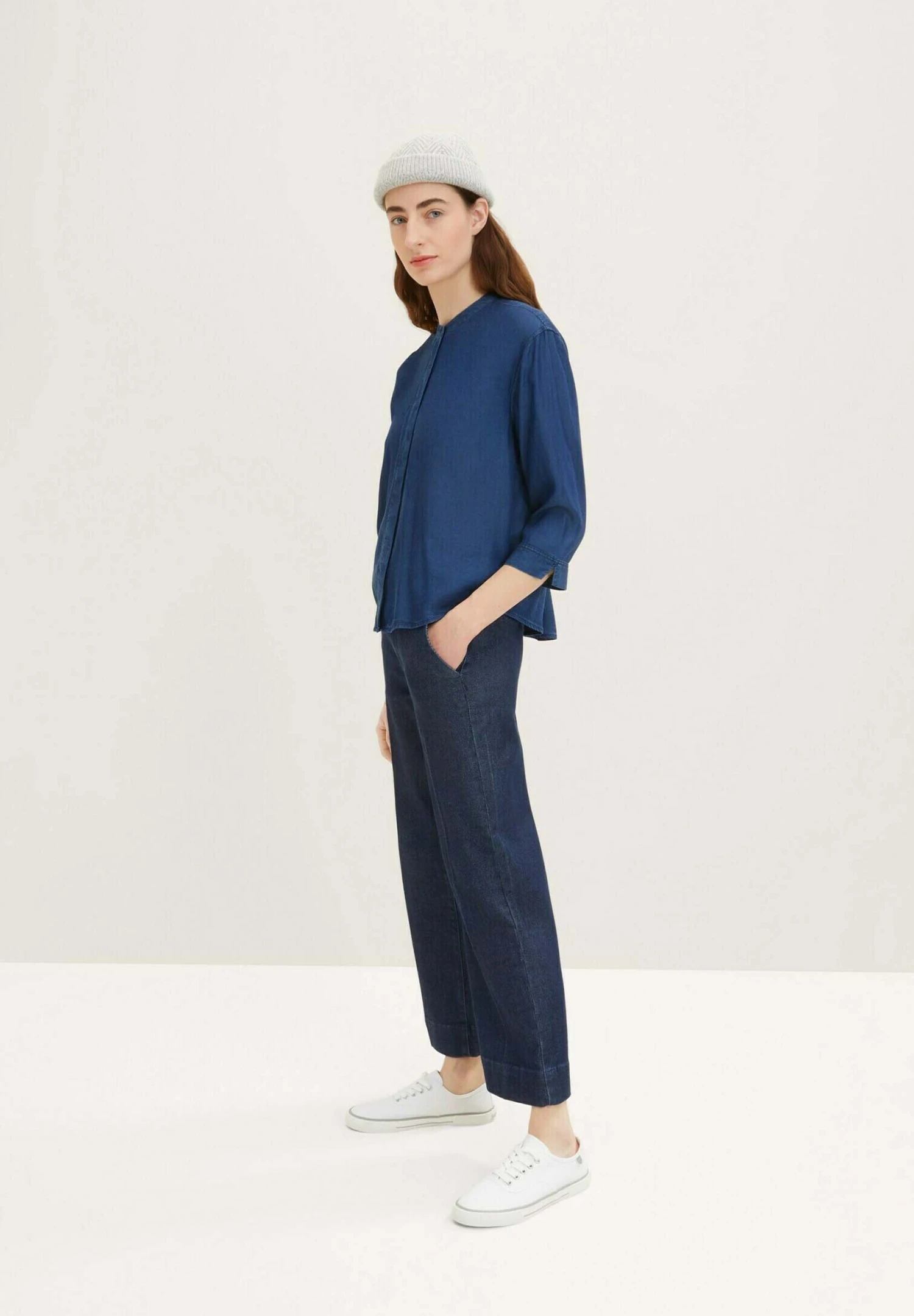 Tom Tailor Overhemdblouse - Clean Mid Stone Blue Denim 2 Tom Tailor Overhemdblouse - Clean Mid Stone Blue Denim - Afbeelding 2