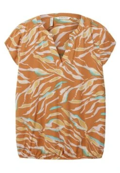 Tom Tailor Blouse - Brown Abstract Leaf Design