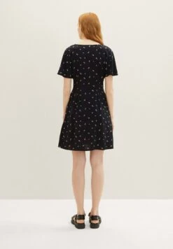 TOM TAILOR Denim Easy Aop Skate - Jurk - Small Black Flower Print -Tom Tailor aa2caba800994c8ab9d97e80bb9c400c