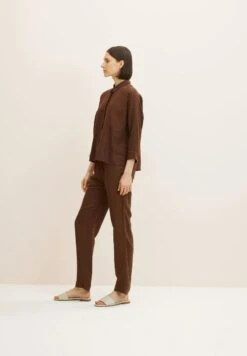 Tom Tailor Loose Fit - Broek - Chocolate Brown -Tom Tailor aca96d4aae9243199c32fb2d487f070c