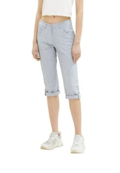 Tom Tailor 3/4Mit Teilungsnaht - Shorts - Blue Stripe Pants -Tom Tailor ad06065364164ed0894b411e19a8340c